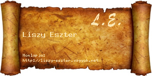 Liszy Eszter névjegykártya